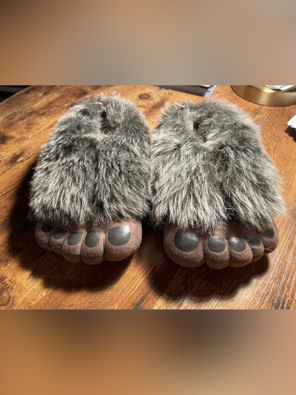 Plush Kids Faux Fur Gorilla Slippers